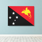 パプアニューギニア国旗 キャンバスプリント (インサイチュ (ウッドフロア))