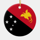 パプアニューギニア国旗 セラミックオーナメント (正面)