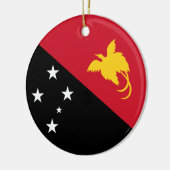 パプアニューギニア国旗 セラミックオーナメント (左)