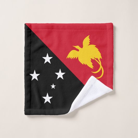 パプアニューギニア国旗 バスタオルセット (ウォッシュタオル)