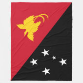 パプアニューギニア国旗 フリースブランケット (正面)