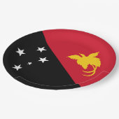 パプアニューギニア国旗 ペーパープレート (アングル)