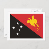 パプアニューギニア国旗 ポストカード (正面/裏面)