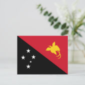 パプアニューギニア国旗 ポストカード (スタンド正面)