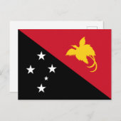 パプアニューギニア国旗 ポストカード (正面/裏面)
