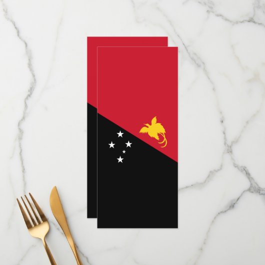 パプアニューギニア国旗 メニュー (正面/裏面インサイチュ)