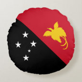パプアニューギニア国旗 ラウンドクッション (正面)