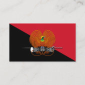 パプアニューギニア国旗・国章 名刺 (正面)