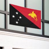 パプアニューギニア国旗 横断幕 (ビルの外側)