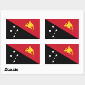 パプアニューギニア国旗 長方形シール (シート)