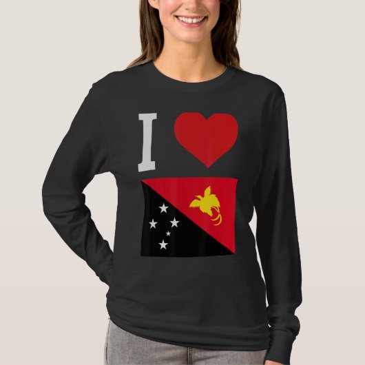 パプアニューギニア国旗 Tシャツ (正面)