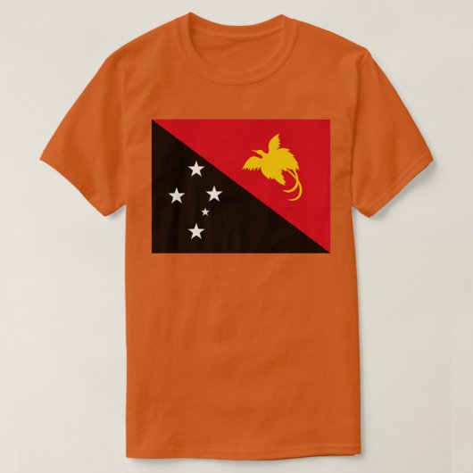 パプアニューギニア国旗 Tシャツ (デザイン正面)