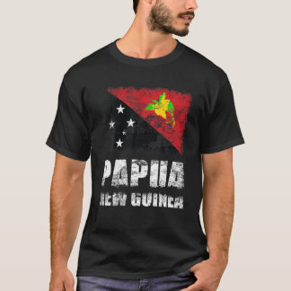 パプアニューギニア国旗Tシャツパプアン国旗Tシャツ Tシャツ