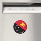 パプアニューギニア国魅力的旗 マグネット (インサイチュ (食洗機))