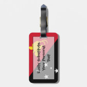 パプアニューギニア簡単ID個人国旗 ラゲッジタグ (裏面縦)