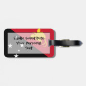 パプアニューギニア簡単ID個人国旗 ラゲッジタグ (裏面横)