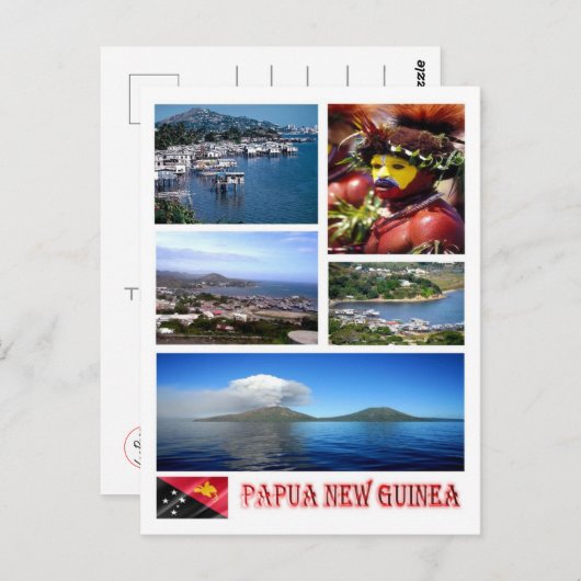 パプアニューギニア – モザイク – ポストカード (正面/裏面)