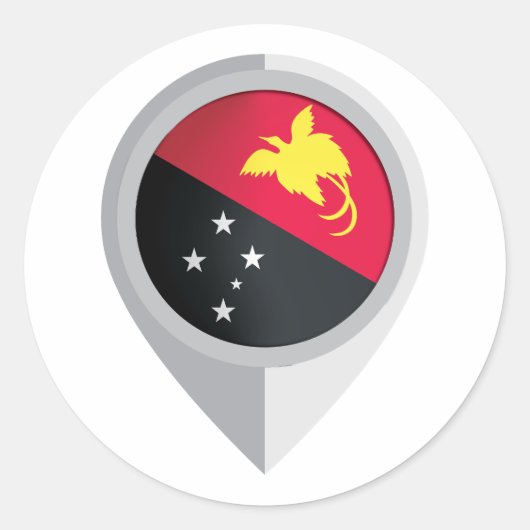 パプアニューギニア ラウンドシール (正面)