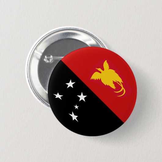 パプアニューギニアFisheyeの旗ボタン 缶バッジ (正面&裏面)