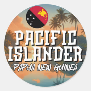 パプアニューギニアPNGステッカー太平洋島嶼国 ラウンドシール