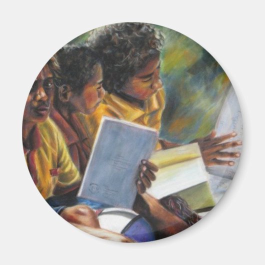 パプアニューギニ読アの児童書 マグネット (正面)