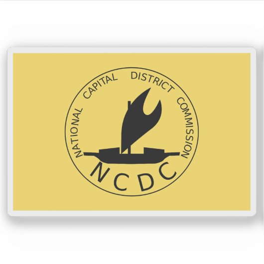 パプアニューグイン首都地域国旗 シール (正面)