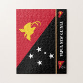 パプアン国旗とパプアニューギニア/パプアニューギニア ジグソーパズル (縦)