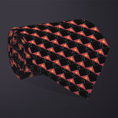 パプア市松模様にニューギニア国旗のパターン ネクタイ