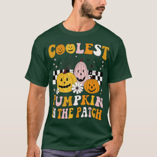 パプクールロンプキンスのパッチのハロウィーンの子供の女の子 Tシャツ