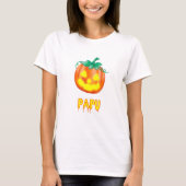 パプハロウィーンファミリーハロウィーンのカボチャのちょうちんパンプキン Tシャツ (正面)