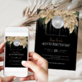 パプマスグラスディスコボールニーエイジボホ誕生日 招待状