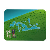 パプラトビア湖の地図 マグネット (横)