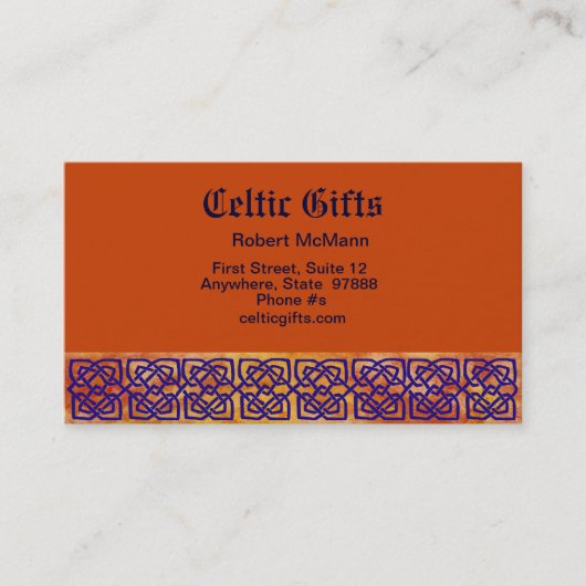 パプリカのケルト族のこぶ結び 名刺 (正面)