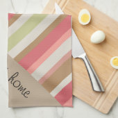 パプリカのストライプパターン キッチンタオル (四つ折り)