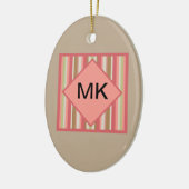 パプリカのストライプパターン セラミックオーナメント (左)