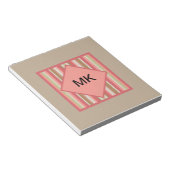 パプリカのストライプパターン ノートパッド (アングル)