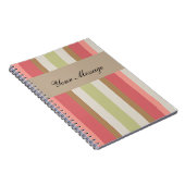 パプリカのストライプパターン ノートブック (右側)