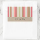 パプリカのストライプパターン 長方形シール (バッグ)