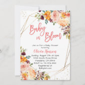 パプリカフローラベビーイン開花ベビーシャワー 招待状 (正面)