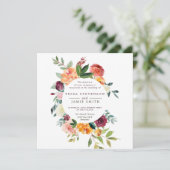 パプリカブルゴーニュフローラスクエア結婚式招待状 招待状 (スタンド正面)