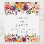 パプリカブルゴーニュフローラパーソナライズされたワインラベル ワインラベル (シングルラベル)