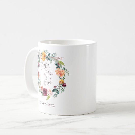 パプリカブルゴーニュフローラ新婦マグカップの父 コーヒーマグカップ (正面左)