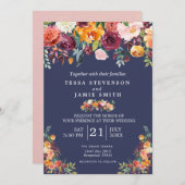 パプリカブルゴーニュフローラ結婚式招待状 招待状 (正面/裏面)