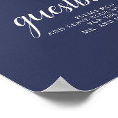 パプリカブルゴーニュ結婚フローラのゲストブックサイン ポスター (角)