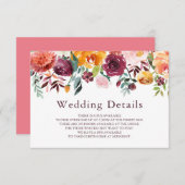 パプリカブルゴーニュ結婚フローラ詳細カード エンクロージャーカード (正面/裏面)