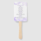 パプルアンドシルバーエレガントフローラ結婚式 プログラム ハンドファン (裏面)