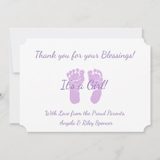 パプルパーソナライズされたベビー写真の誕生のお知らせ 案内状 (裏面)