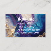 パプルマブルバラパーソナライズされた金ゴールド 名刺 (裏面)