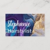 パプルマブルバラパーソナライズされた金ゴールド 名刺 (正面)