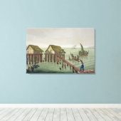 パプ族の居住地,ラワク,プレート22 キャンバスプリント (インサイチュ (ウッドフロア))